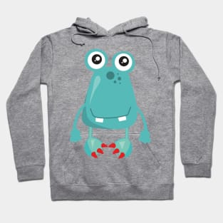 Cute Monster, Blue Monster, Funny Monster, Silly Hoodie
